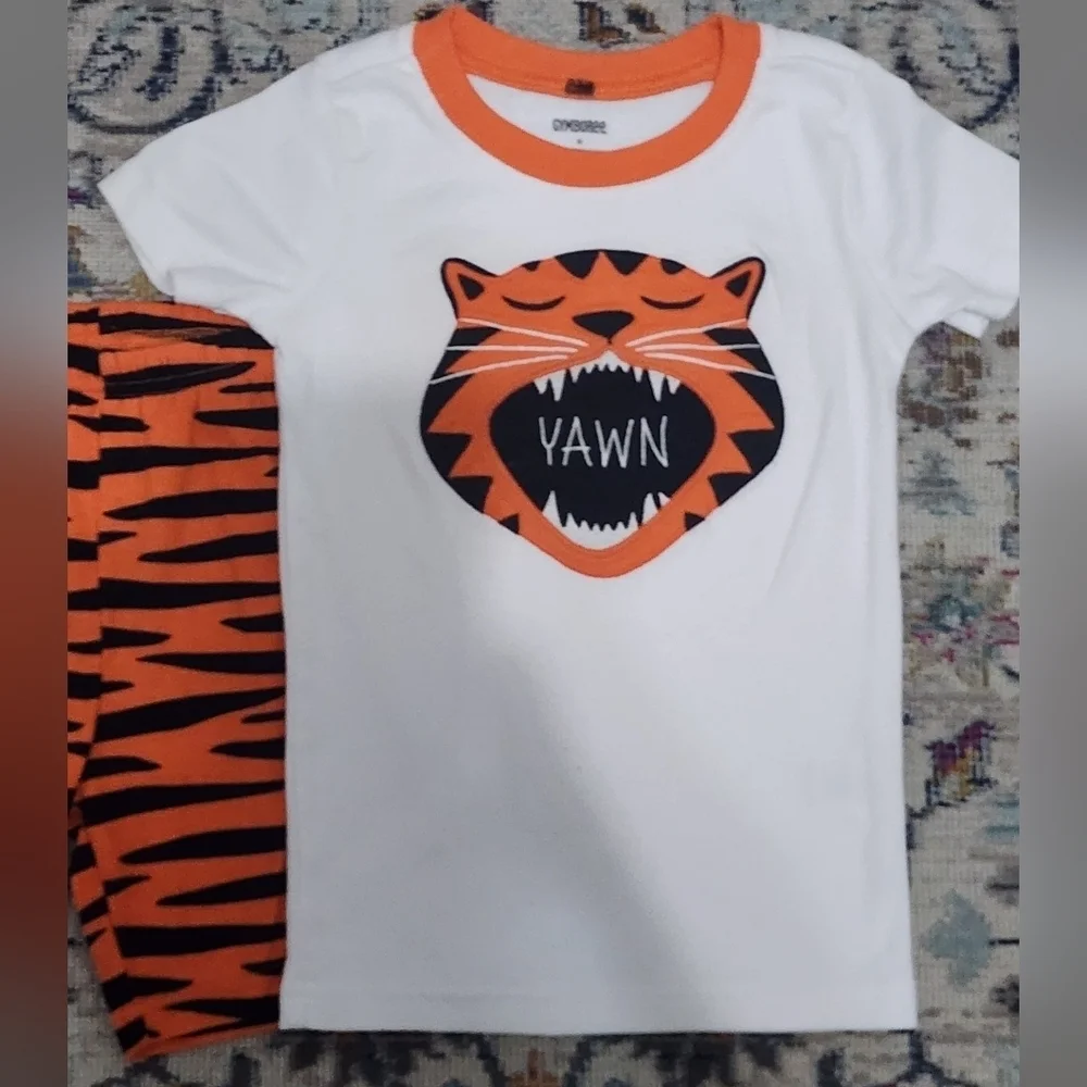 Gymboree Tiger Graphic Shirt Shorts Set Boy Size 6